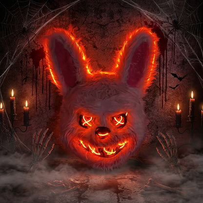 Máscara de Halloween de Conejo u Oso para Fiestas y Disfraces