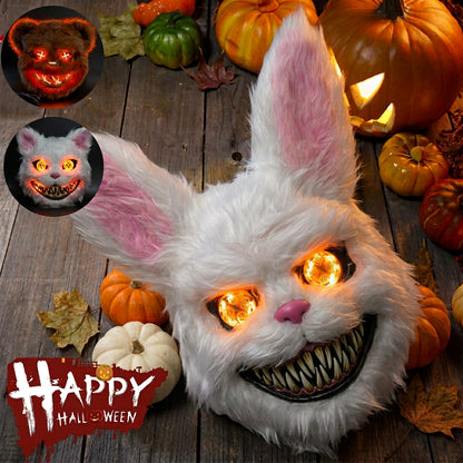 Máscara de Halloween de Conejo u Oso para Fiestas y Disfraces