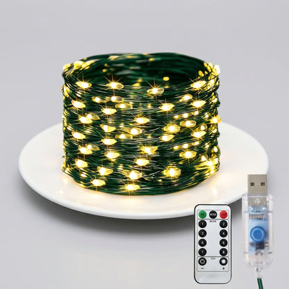 Guirnalda de Luces LED de Cable de Cobre USB, 8 Modos