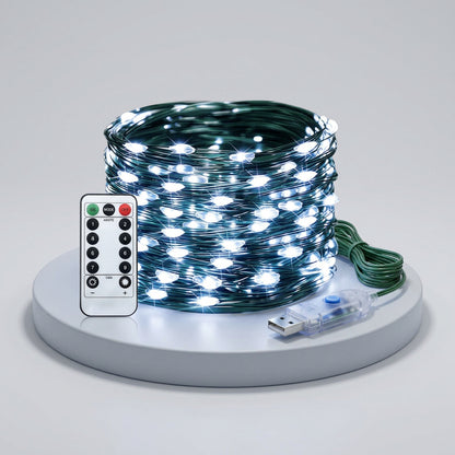 Guirnalda de Luces LED de Cable de Cobre USB, 8 Modos