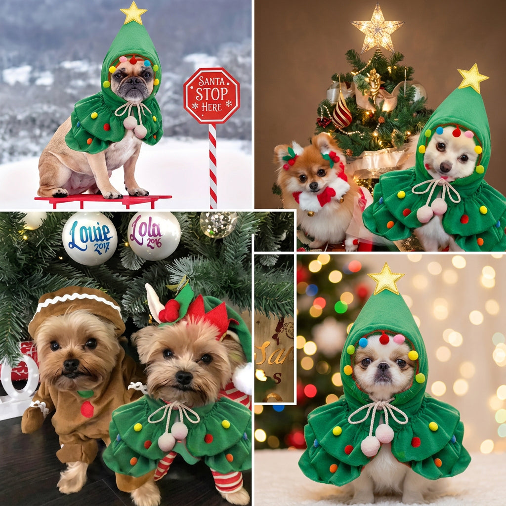 Sudadera Navideña con Capucha para Perros