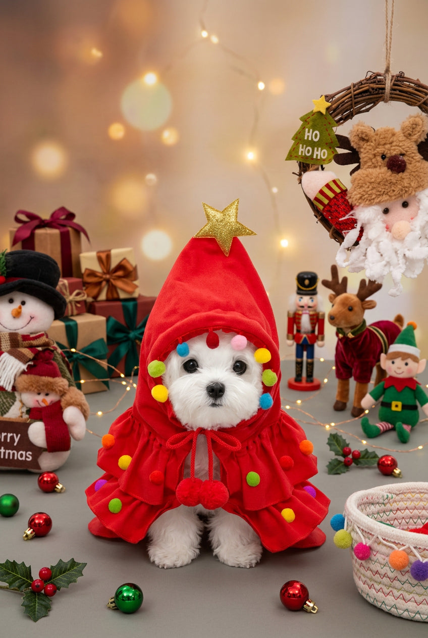 Sudadera Navideña con Capucha para Perros
